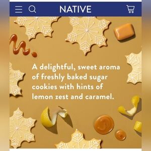 NWoT ❄️☃️ NATIVE ☃️❄️ 4 Pc 🌟SUGAR COOKIE 🌟 SHOWER BUNDLE: Shamp/Condit/BW/Deod